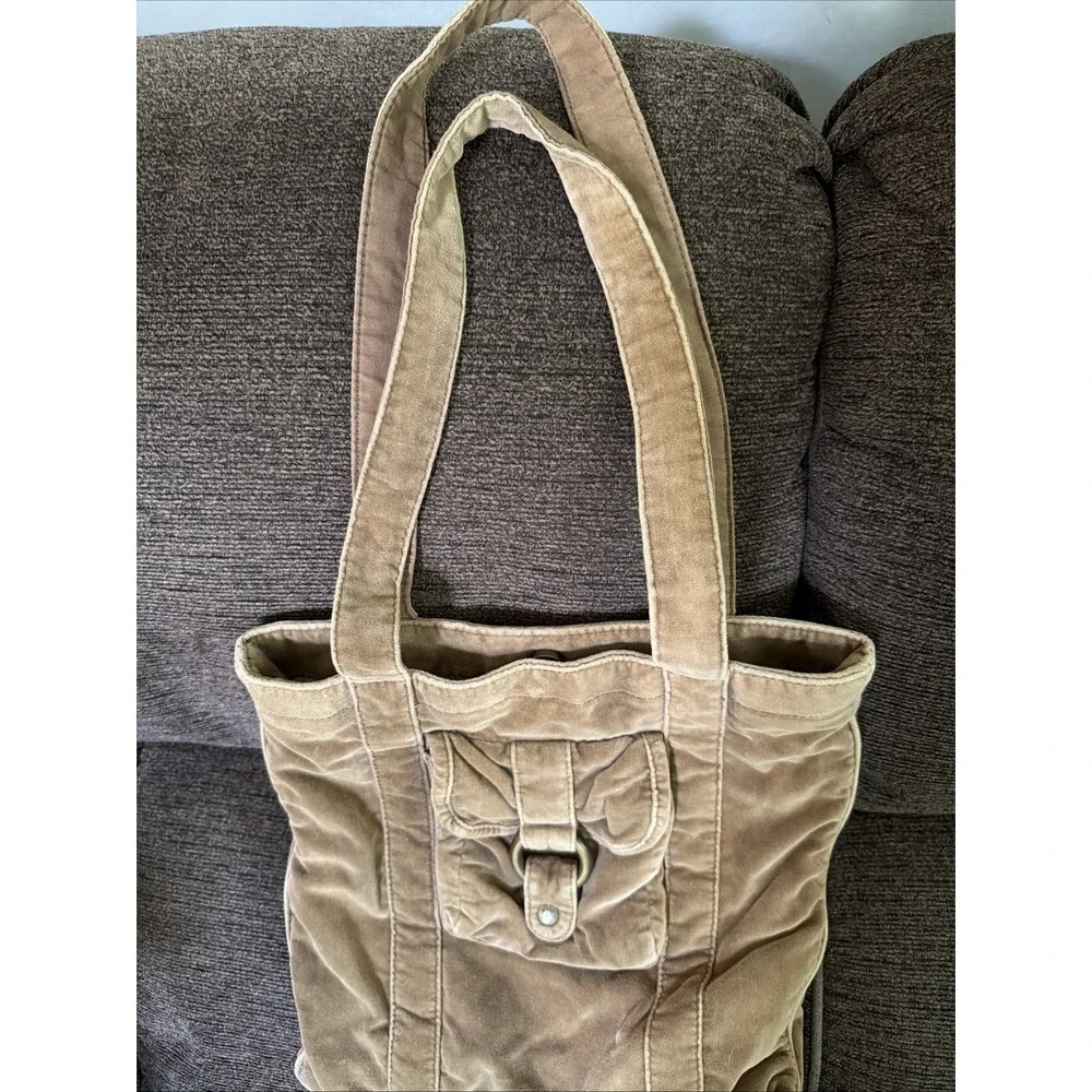 Vintage Y2K American Eagle Velvet Velour Tote Bag AEO Big Bag 2000s Soft Stylish
